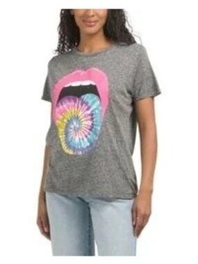 Lauren Moshi Tie Dye Tongue Tshirt Size Xtra Small New With Tag